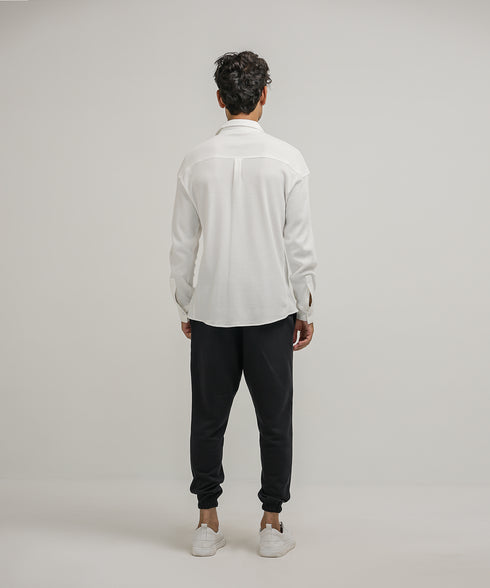 Men's Waffle Button Down Shirt